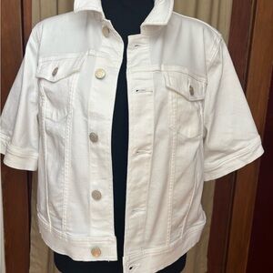 Talbots white Jean Jacket